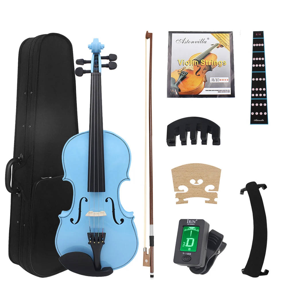 

IRIN V-10 4/4 Colorful Violin Solid Wood Violin Set with Case Accessories Professional Stringed Instruments Violin for Practice