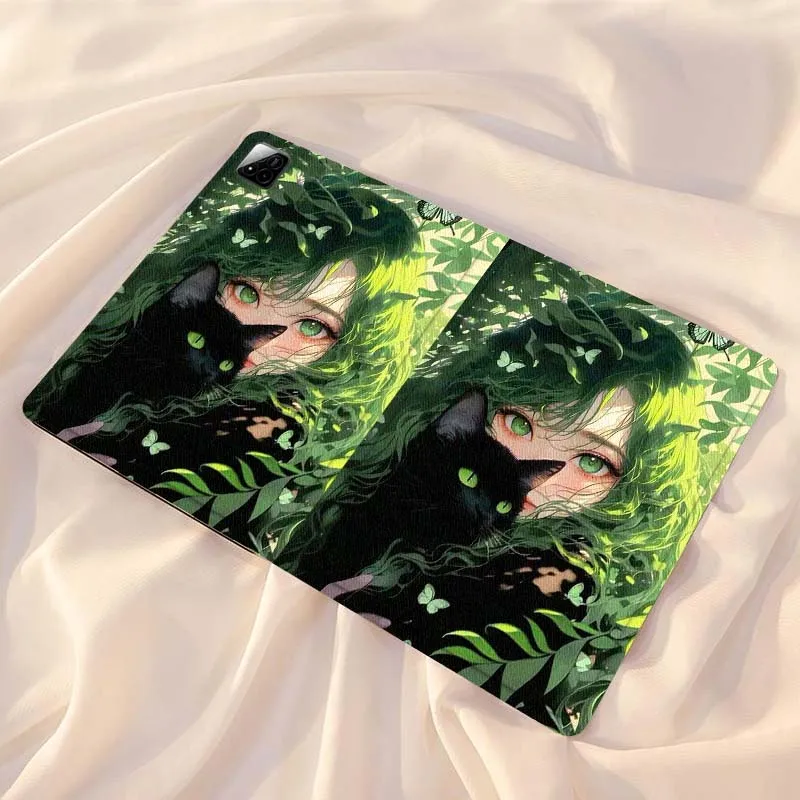 

Anime Cat Girl Cute For Xiaomi Redmi Mi Pad 4 5 6 7 8 K SE Mini Pro Plus Max 10.1 11.2 inch Tablet Case