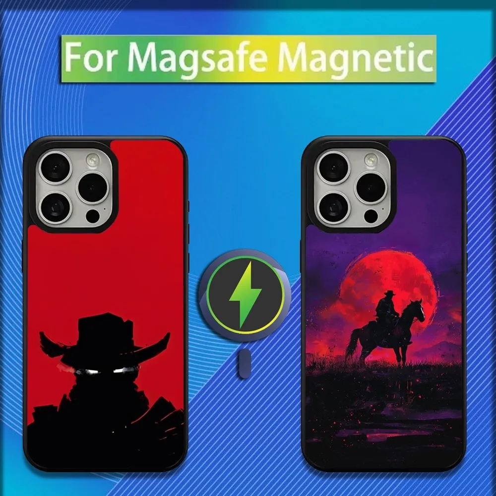 Red Dead R-Redemption RDR 2 Phone Case For iPhone 16,15,14,13,12,11,Plus,Pro,Max,Mini Magsafe Magnetic Wireless Charging