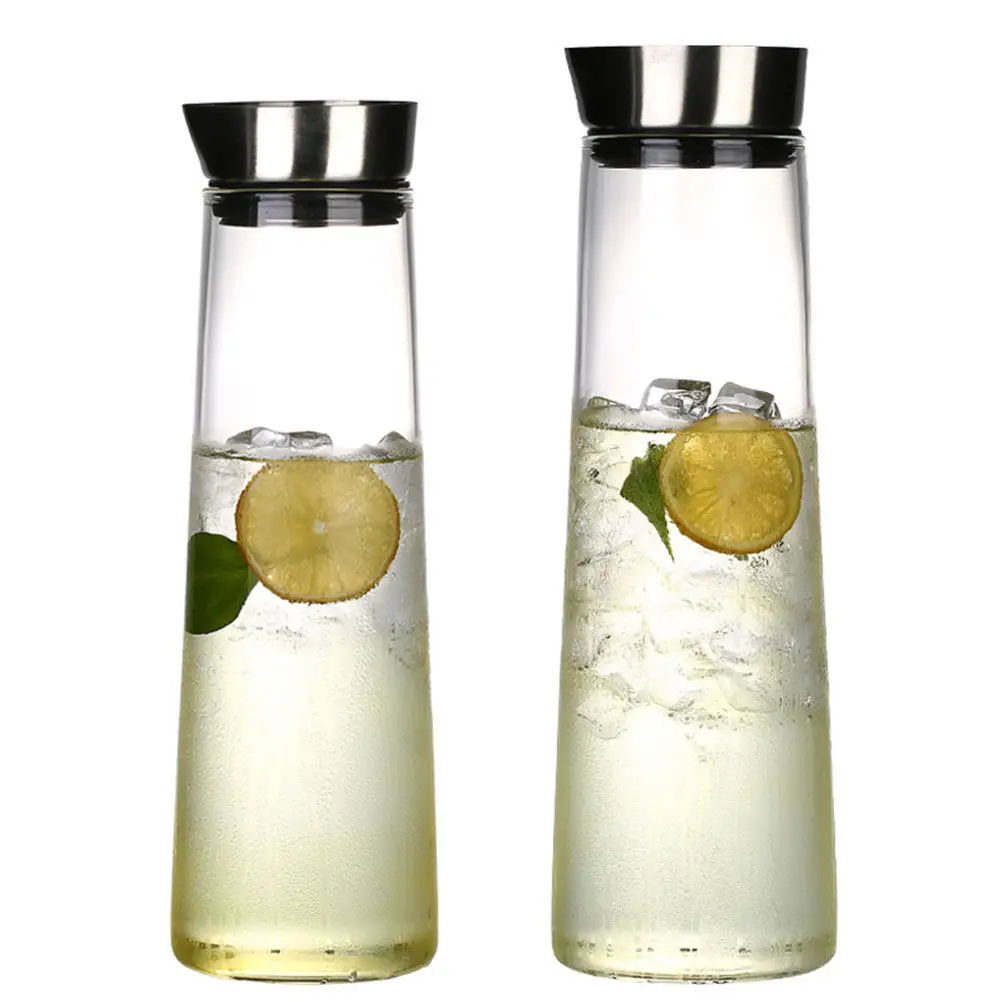 Premium High Borosilicate Glass Water Jug Classic Large Capacity Leakproof Pitcher Suitable for Drinking Tea Juice