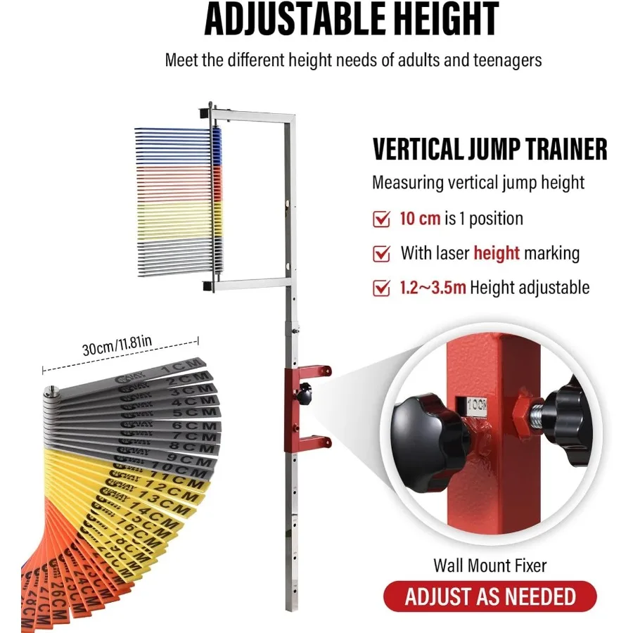 معدات قياس القفز العمودية اختبار القفز اختبار القفز أداة قياس القفز للرياضيين وعشاق اللياقة البدنية عالية Ju #4