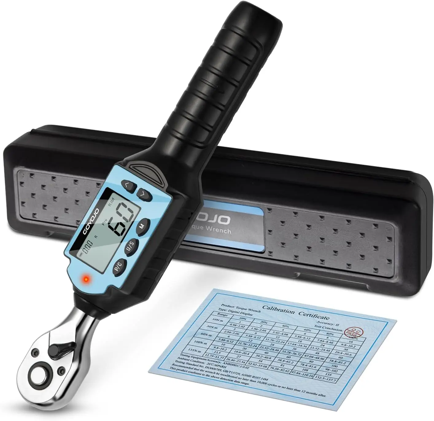 

3/8 Inch Digital Torque Wrench, 1.3–44 ft-lbs/1.8–60 N.m High-Precision Tool for Auto Repair and DIY Projects