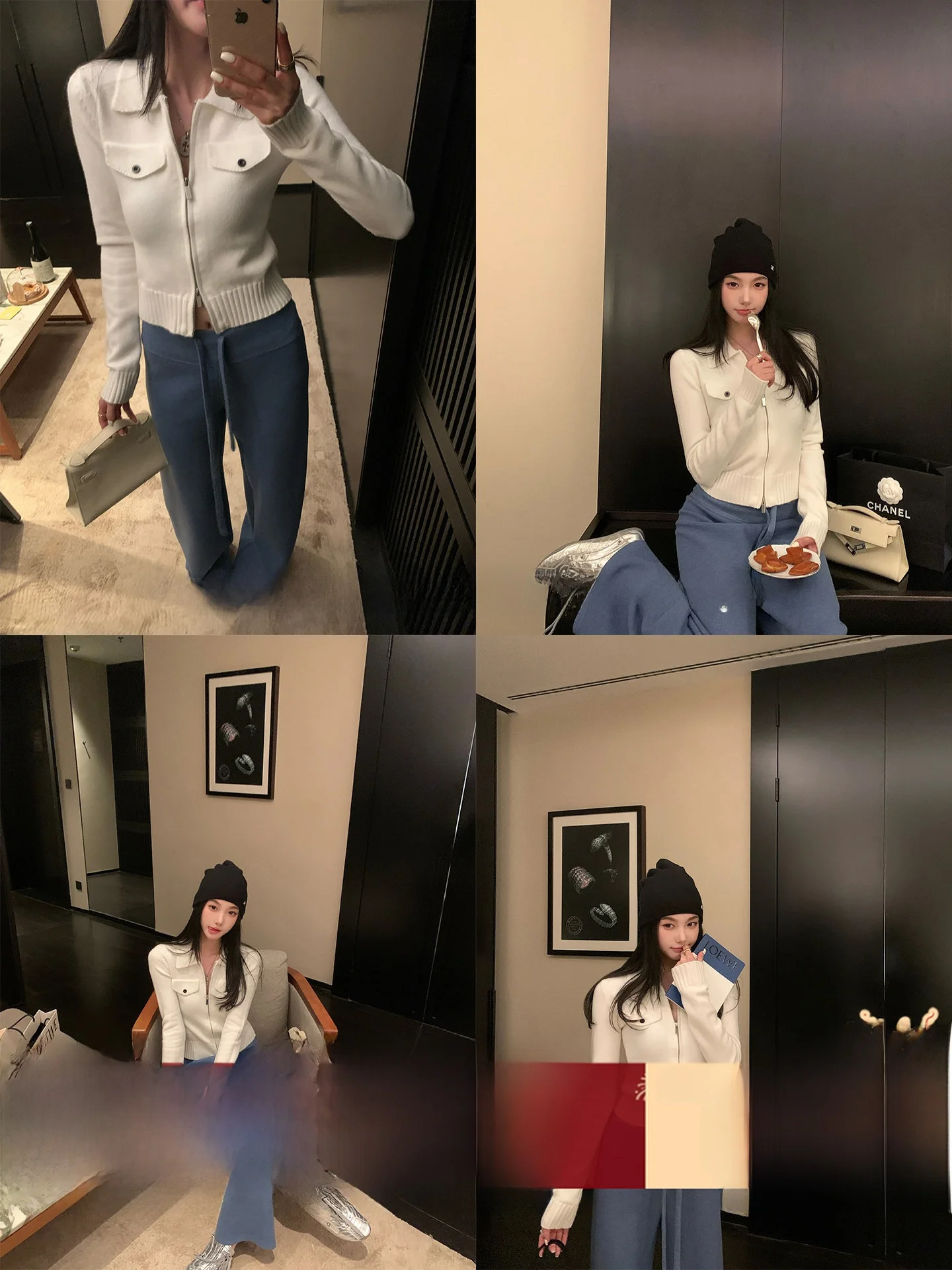 

Женская вязаная кофта Ele Lapel из премиальной шерсти 390 г, коллекция Lp Holiday Series, высококачественная, с эффектом роскоши