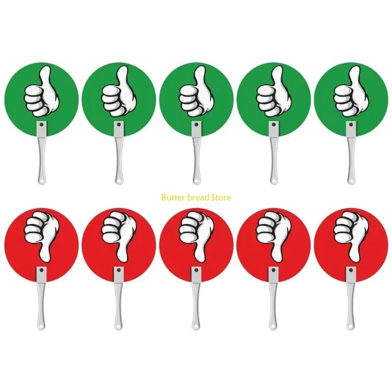W89C 10 PCS/SET CLASSROOM 투표 패들 진정한 거짓 패들 엄지 손가락 엄지 손가락 아래 강의실 튜닝 패들 예 예 아니오 패들