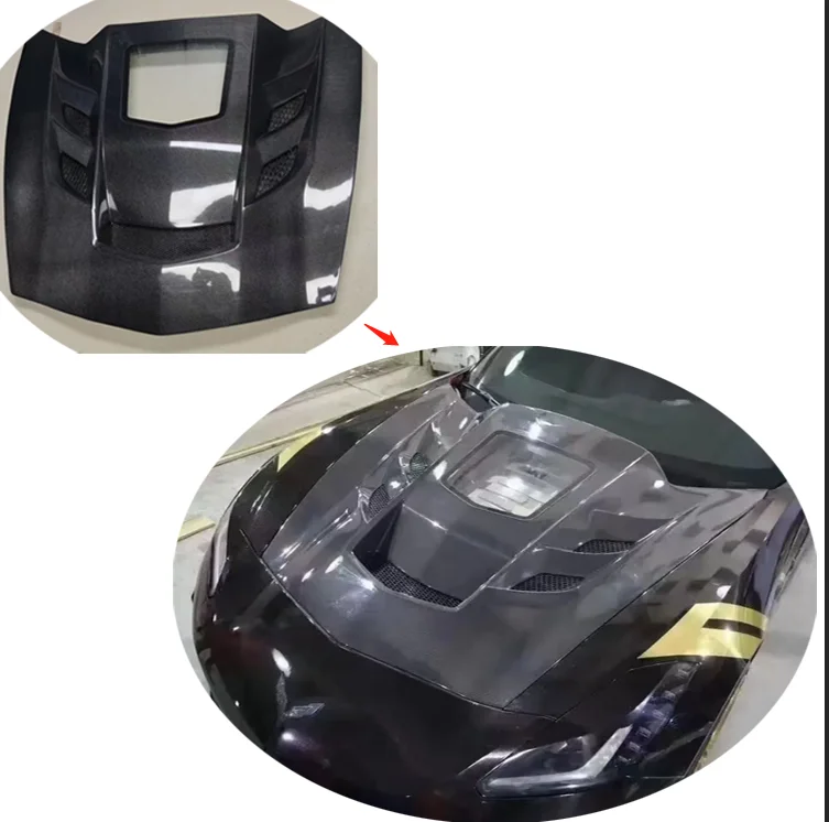 

Carbon Fiber Hood For Chevrolet Corvette C7 Z06 Z07 215-2017 High Quality Engine Cover Bonnet Hood For Classic Auto Parts