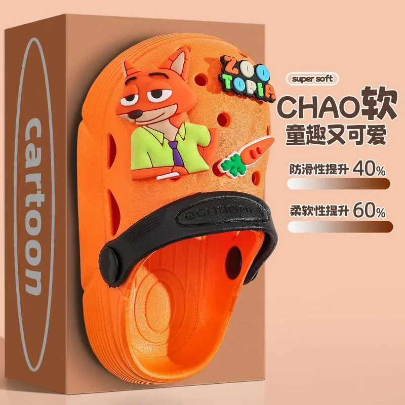 

Children's Nick Fox Hole Shoes Wholesale Summer, Super Soft Non-slip Cool Slippers, Boys and Girls Cute Cartoon Beach Shoes