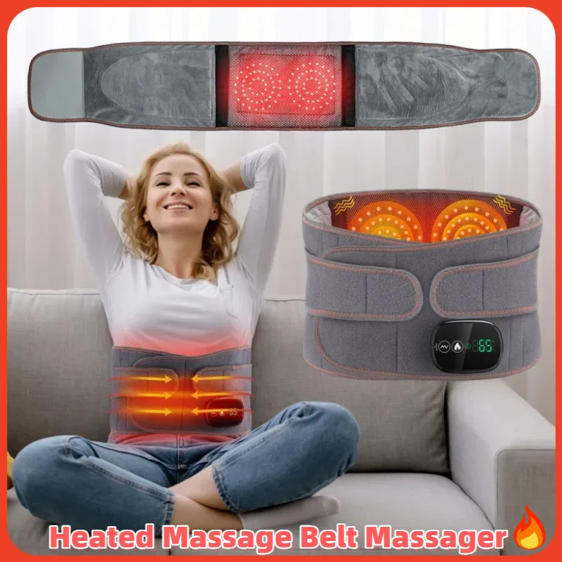 

Wireless Electric Waist Massage Belt Vibration Lumbar Back Support Brace For Health Relaxation, Women Birthday Gift Hot Selling