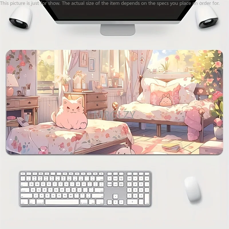 

Anime Landscape Pattern Mouse Pad Large Rubber Anti-slip Desk Accessories Mousepad for Office and Gamer Keyboard Mats Decor Mat