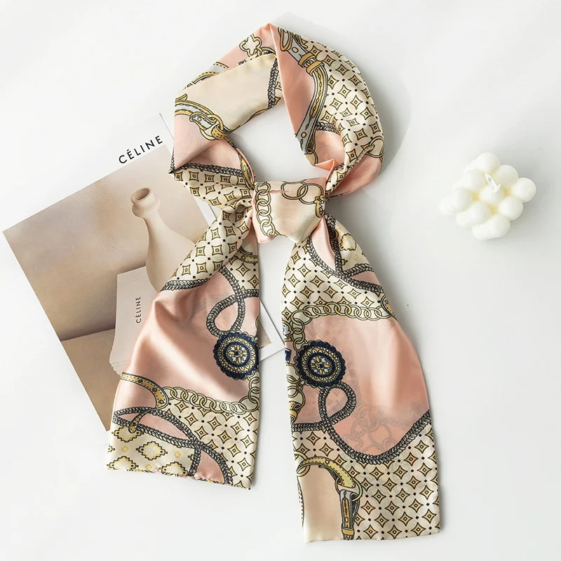 15cm*15cm Summer long fashion female small scarf scarves female flowers hair ribbon hairband women skinny scarf women