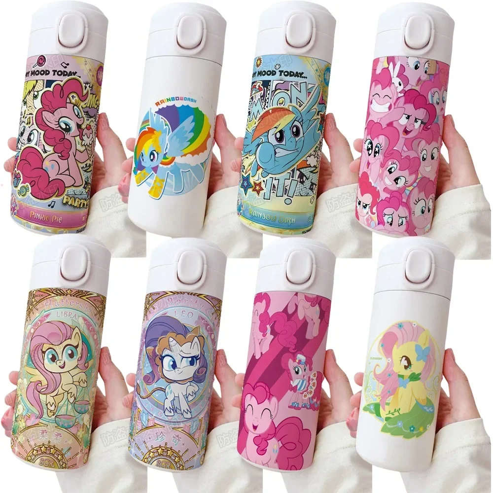 Anime Cartoon My Little Pony Water Cup Pinkie Pie Fluttershy Rainbow Dash Rarity 304 Stainless Steel Portable Thermos Cup