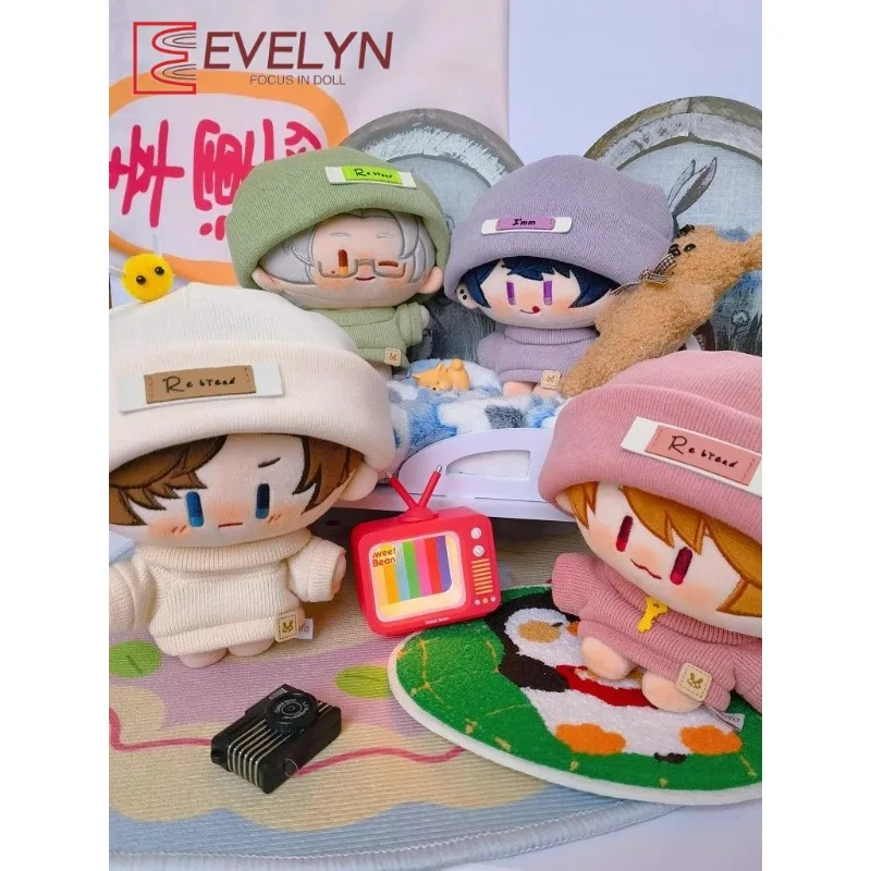 Evelyn 20CM Vestiti per bambole in tinta unita Vestito Morbido maglione lavorato a maglia Cappello Vestire Gioco Amore e spazio profondo Abbigliamento per bambole in cotone Regalo