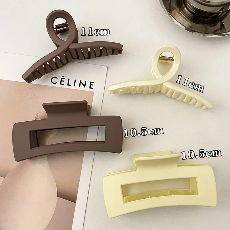 3/4/5pcs Frauen Mädchen Haar Krallen Clips schwarz Kaffee große Klaue Clips Pferdes chwanz Haarnadel Krabben Haars pange Mode Haarschmuck Geschenke – Detail 6