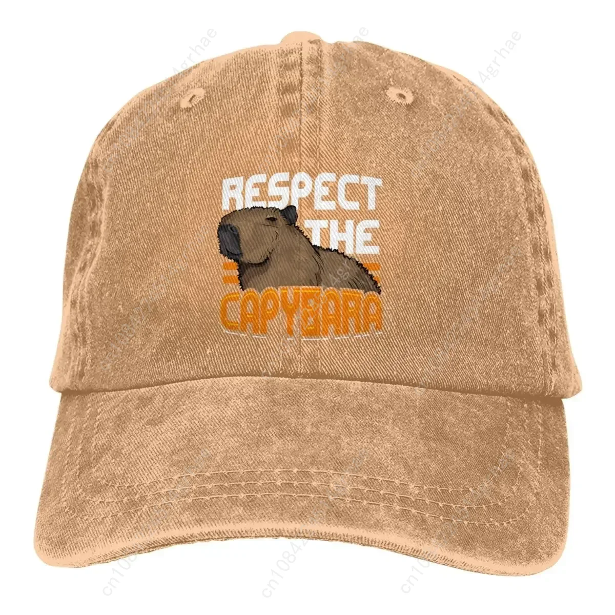 قبعات للآباء بلون نقي احترام كابيبارا المرأة قبعة الشمس قناع قبعات البيسبول كابيبارا الحيوان بلغت ذروتها قبعة
