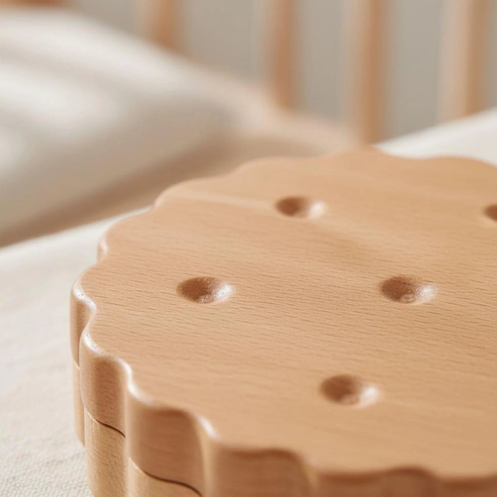 

Milk Tooth Keepsake Box Polished Surface Baby Tooth Box Child Memento Attractive Closure Recessed Spots