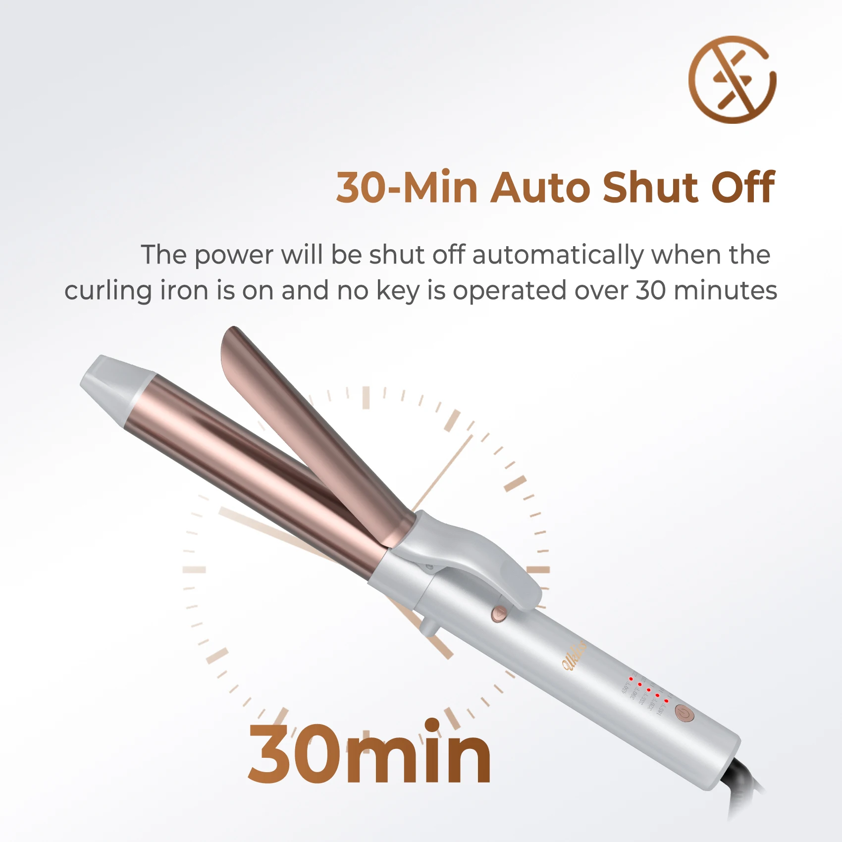 Automatic Curling Iron Hair Curler, Professional Ceramic Curler, LCD Display, 32 mm for Large Curls and Gentle Waves