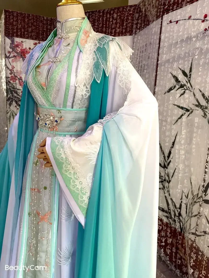 Large Size 6XL Chinese Traditional Hanfu Dress Women Customized Oversize Female Carnival Cosplay Costume Theme Party Outfit