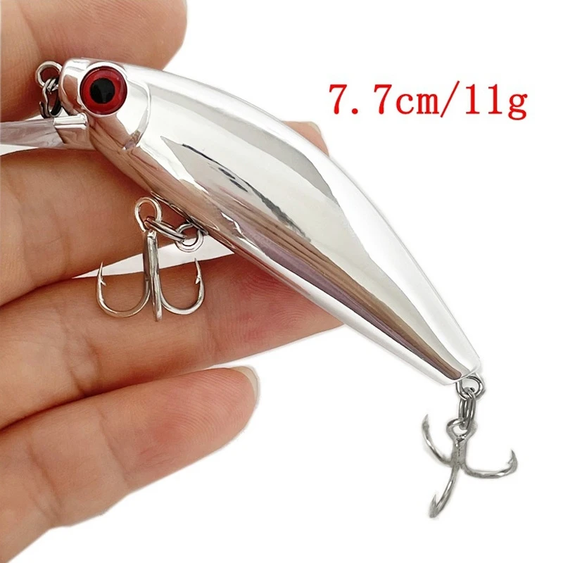 

1pcs 17g Mini Laser Hard Minnow Sinking Bait Wobbler Jerkbait Crank Fishing Lures Hook Bass Pesca Fresh Saltwater Tackle
