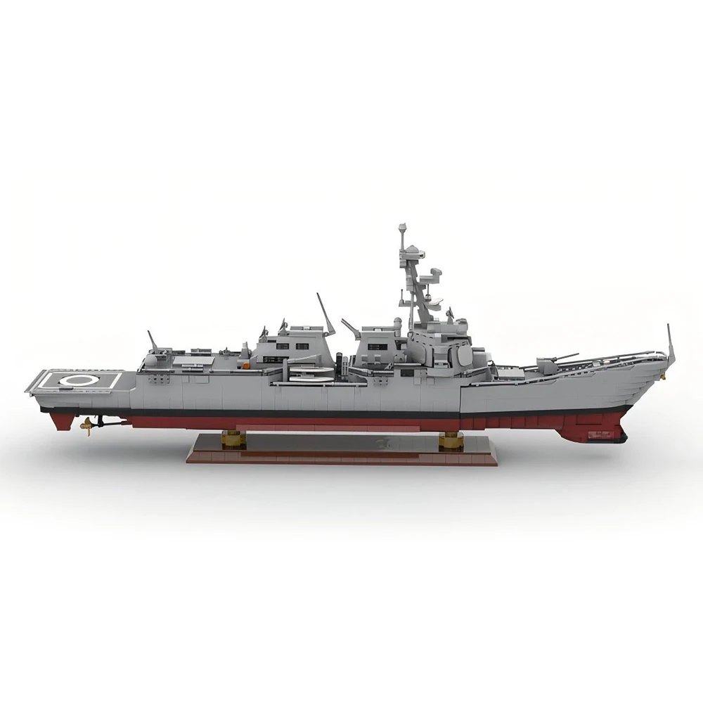 New 2733PCS 1/200 Arleigh Burke-class guided-missile destroyer Model World Military Building Blocks Toys for Kids Bricks Gifts