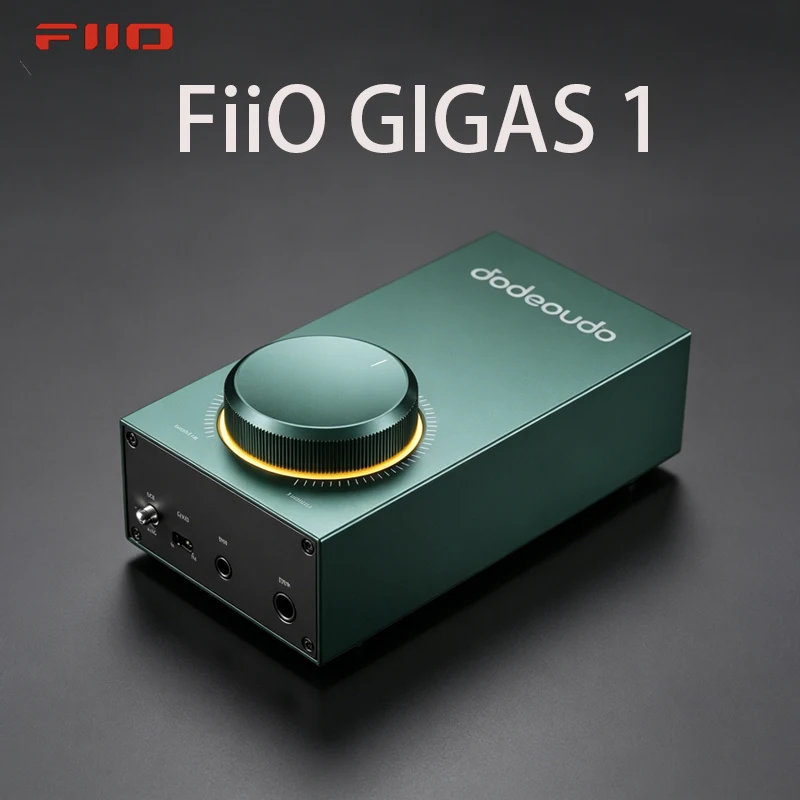 سماعات رأس FiiO GIGAS1 من السلسلة العملاقة مع مضخم صوت للمكتب، سماعات مغناطيسية مفتوحة الظهر فوق الأذن، مجموعة صوتية منزلية عالية الدقة لعشاق الصوت