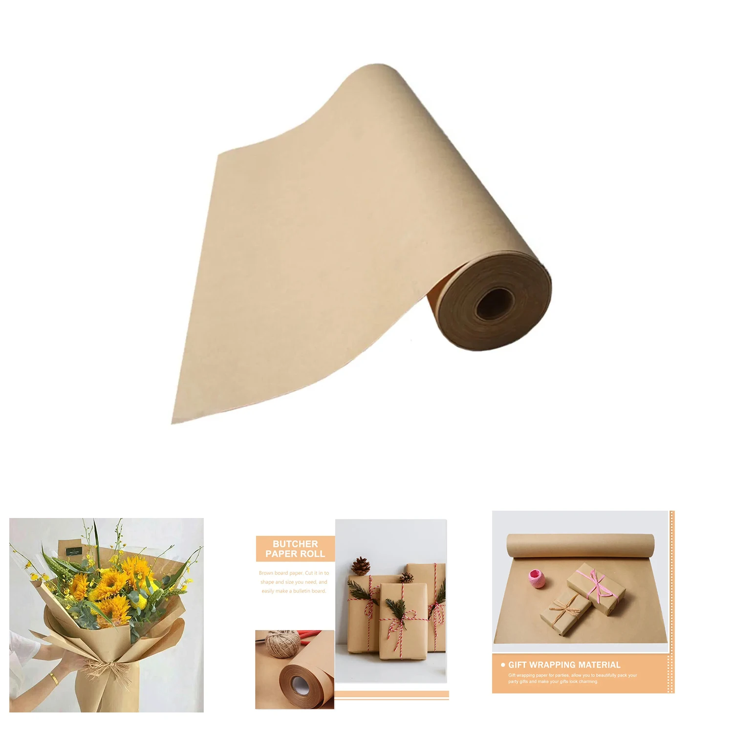 1 Roll 30cm x 3m/5m/10m of Kraft Paper Roll for Gift Wrapping Moving Packing Brown Paper Roll for Painting