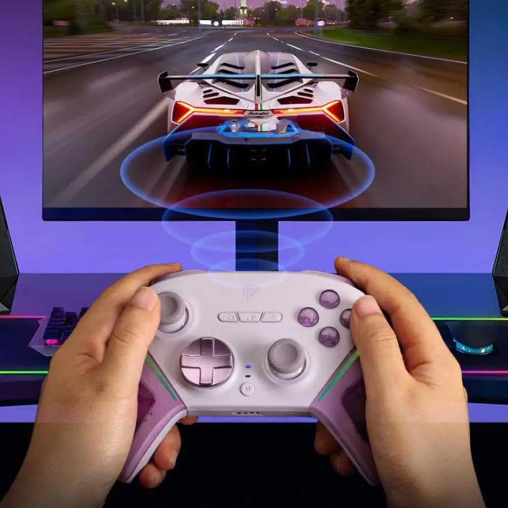 EasySMX D10 Wireless Gamepad Bluetooth Mechanische Controller Für PC/Switch/i0S/Android TMR Sticks Joystick RGB Hall wirkung