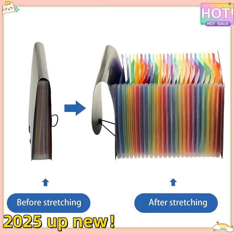 Classy-24 Pockets Expanding File Folder With Blank Labels, File Organizer With Expandable Cover, Accordion File Organizer