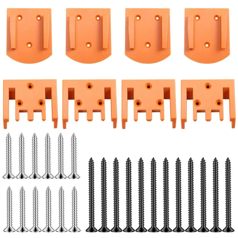 

ABGH-For 18V Battery Wall Mount Holder 8-Pack& Drill Tool Mount-For RIDGID Li- Drill, Work Van, Shelf, Toolbox,With 20 Screws