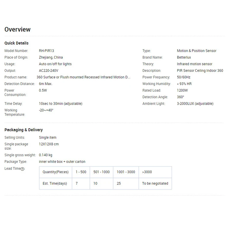 AC 220V-240V LED PIR Infrared Motion Sensor Ceiling Embedded Dual Induction Switch For Lighting