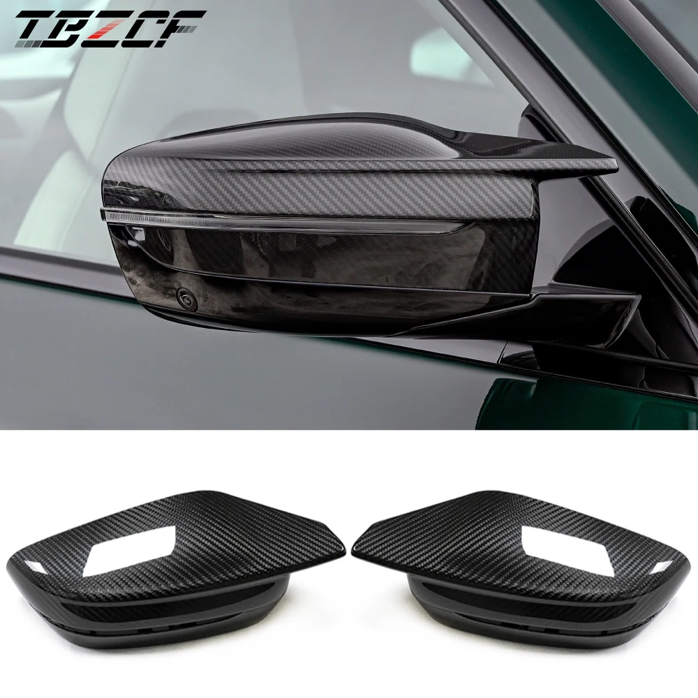 Real Dry Carbon Fiber Rearview Mirror Shell For BMW 2021-2023 M3 G80 M4 G82 G83 M Style Rearview Mirror Shell Racing Accessories