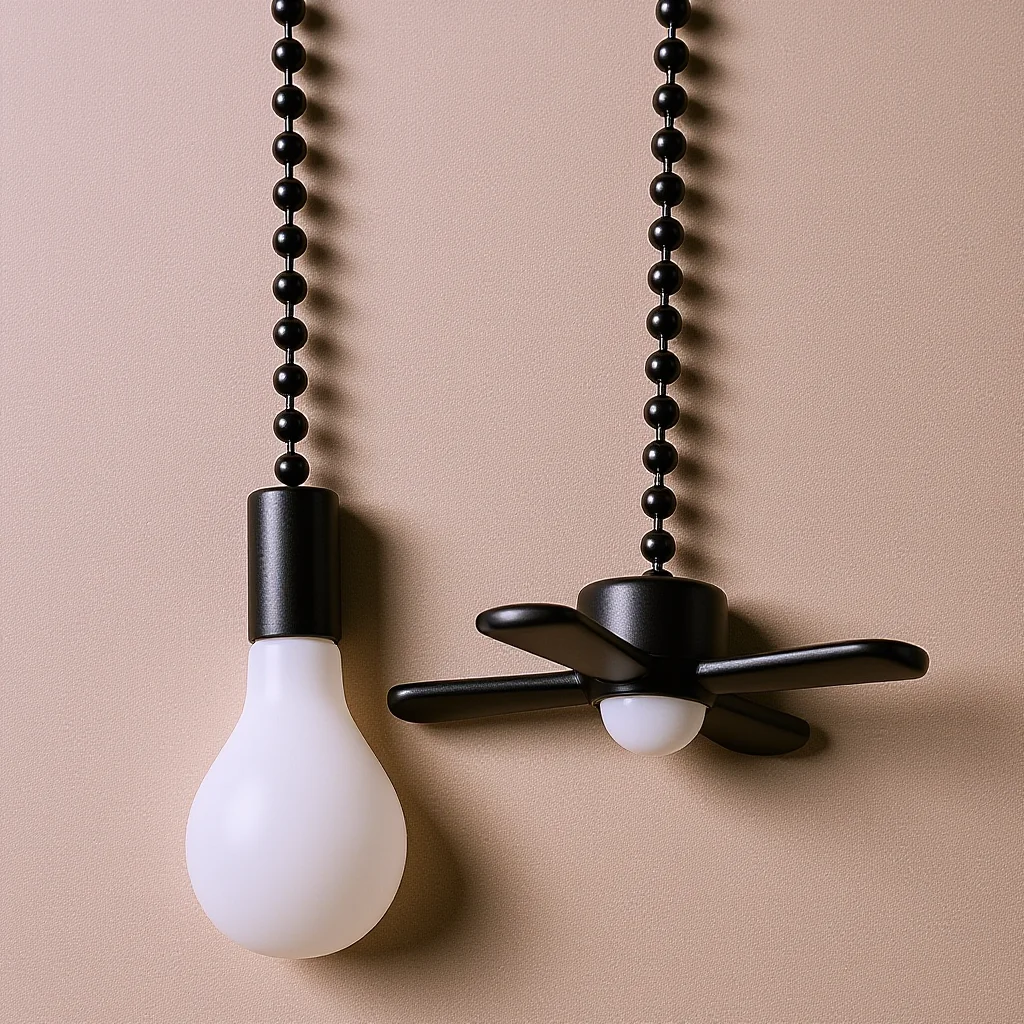 2 قطعة مروحة السقف ضوء سحب سلسلة تمديد المعادن الزخرفية ملحق دائم تصميم الرجعية للمنزل مروحة سحب سلسلة