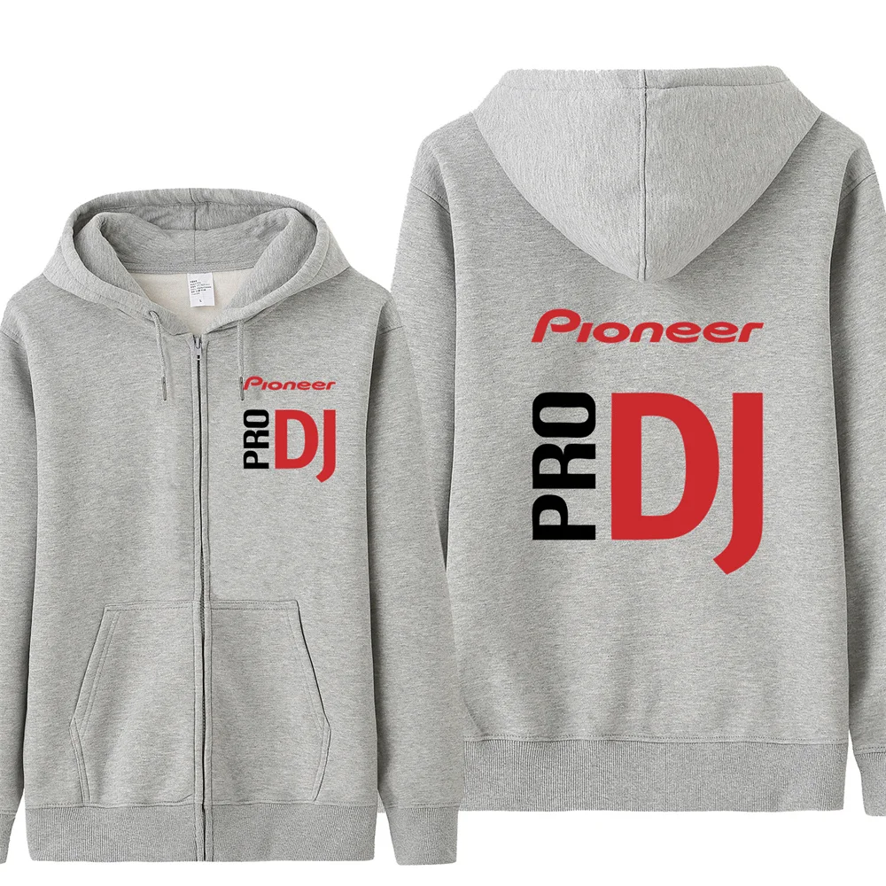 Pioneer DJ Pro Sweatshirts Men Casual Pioneer DJ Pro Hoodies Fleece Jacket Zipper Tracksuit