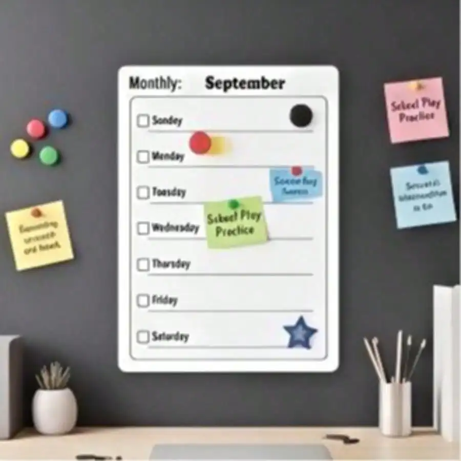 Strong Magnet Magnetic Dry Erase Monthly Calendar For Refrigerator Large Writing Space Fridge Whiteboard For Family Schedule Monthly Planner To Do List