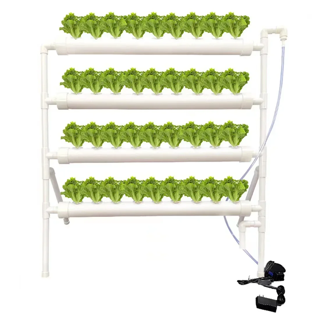 

36 Holes Pipe Grow Kit NFT Indoor Greenhouse Planting Box Gardening System Nursery Pot Hydroponic Rack