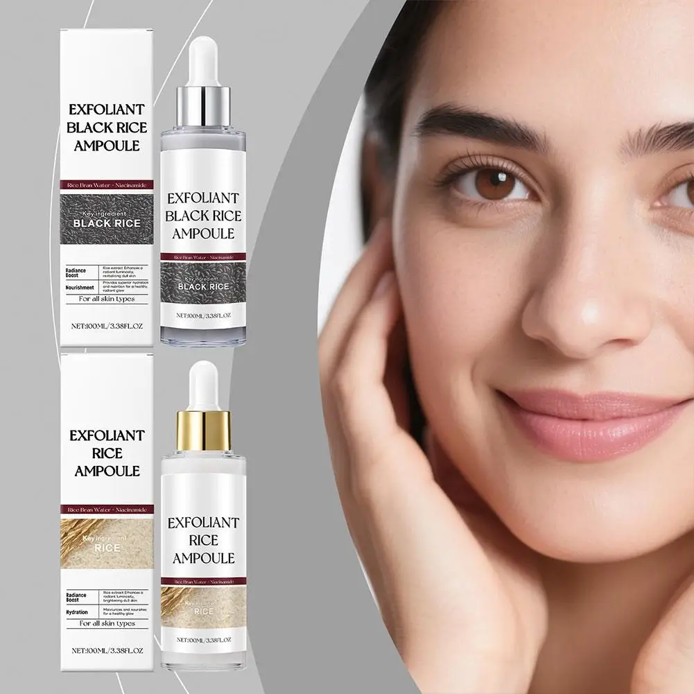 Black&White Rice Exfoliating Essence 100ml Reducing Breakouts Dead Skin Remover Deep Pore Cleansing Oil-control Skin Care