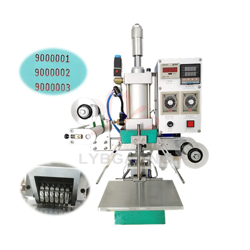

Automatic Coding and Hot Stamping Machine 150W Leather Paper and Wood Stamping Printing Date Coding Machine Stamping Depth 90mm