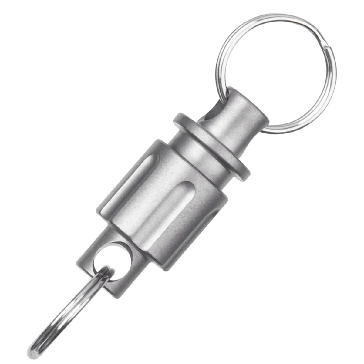 ABQR سبائك التيتانيوم المفاتيح العالمي مشبك سيارة المفاتيح البسيطة الدورية مشبك قلادة-الفضة