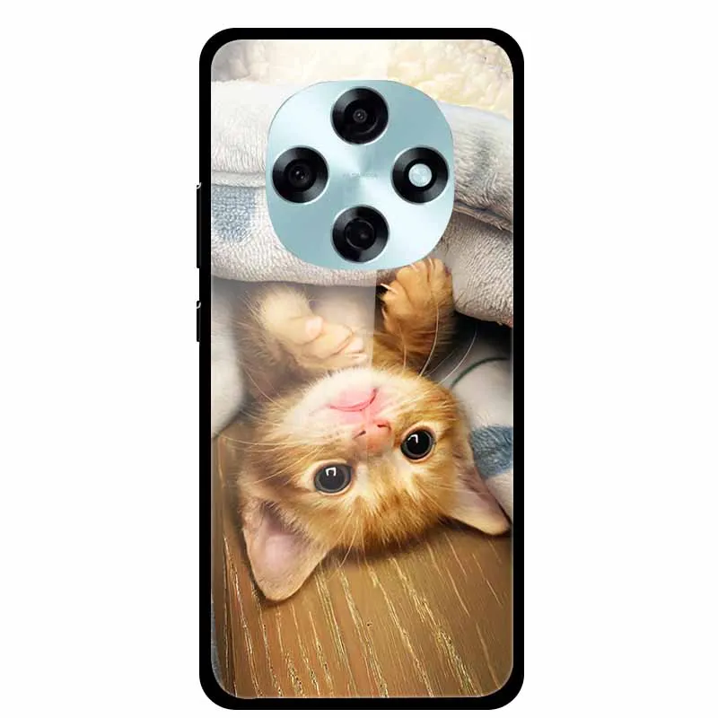 حافظة من الزجاج المقسى لهاتف OPPO A6 A5i pro غطاء ممتص للصدمات Funda لهاتف OPPO A6i A5 كارتوني ملون هدية حافظات هاتف غطاء خلفي صلب