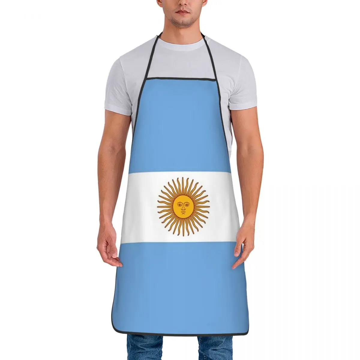 Argentina - Argentinian T-Shirt Duvet Sticker Apron Chef Cooking Baking Tablier Bib Kitchen Cleaning Pinafore for Women Men