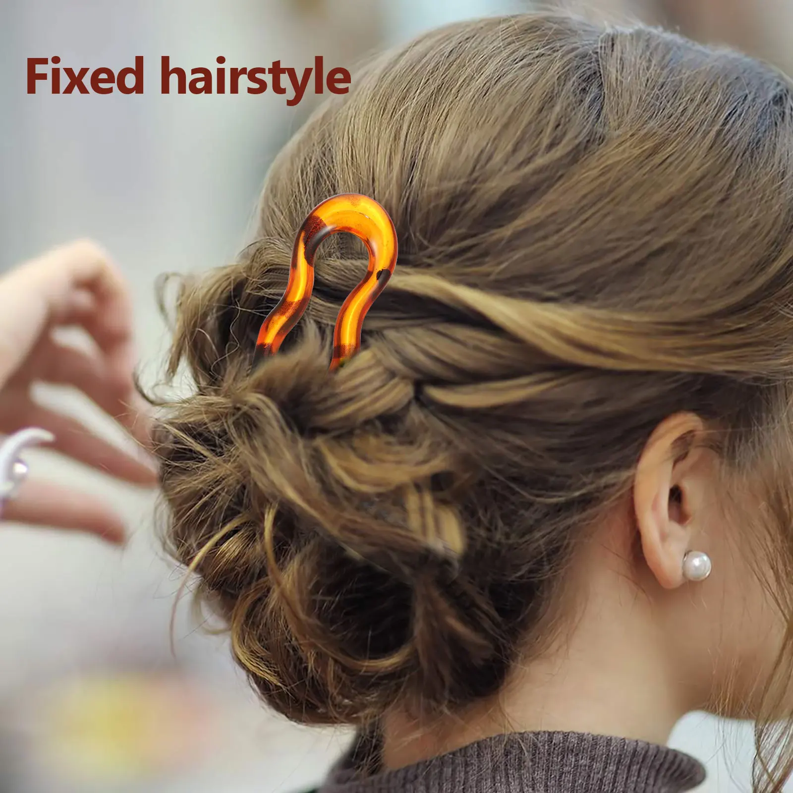 

7Pcs U Forks Hairpins Leopard Print Retro Hairpins Women Headwear Hairstyle Girls Hair Sticks Tools