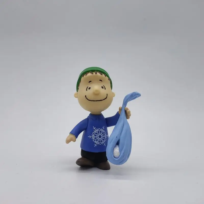 سنوبي عيد ميلاد قبعة زخرفة الكرتون Kawaii براون لوسي لينوس نموذج تمثال عيد الميلاد تمثال حلية المفاتيح ديكور المنزل