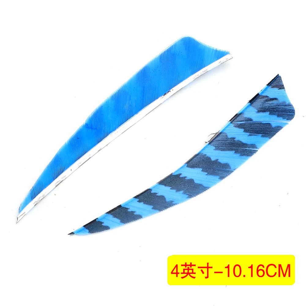 24Pcs 3 zoll 4 zoll 5 Zoll Schild Cut Pfeil Federn Gestreiften Echten Türkei Cut Feder Bogenschießen Zubehör Befiederung federn – Detail 20