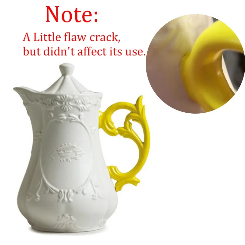 طقم شاي القهوة السيراميك على الطراز الباروكي الإيطالي وعاء إبريق الشاي #6