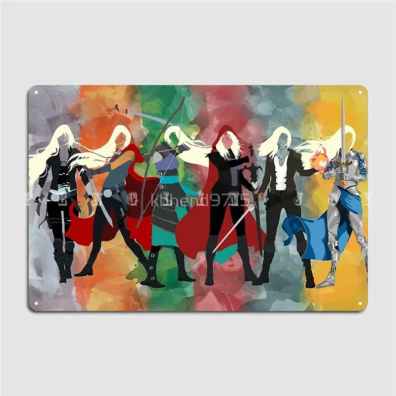 Throne Of Glass Series Watercolor Metal Sign Club Party Wall Create Wall Decor Tin Sign Poster