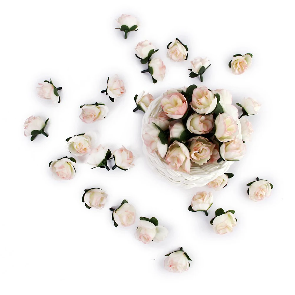 

30 Pcs Simulation Rose Head Wedding Decoration for 3cm Flower Artificial Silk Roses