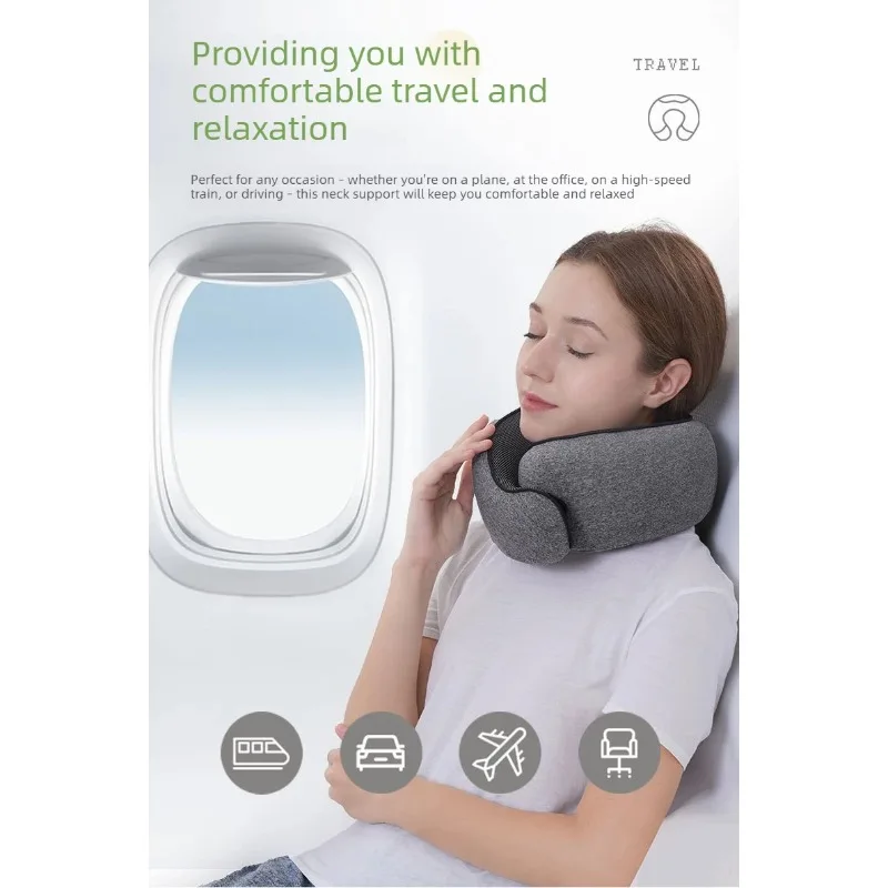 U Type Of Memory Foam Neck Pillow Cervical Vertebra for Travel and Camping with Carry Bag Portable Noon Break Aircraft  Pillow