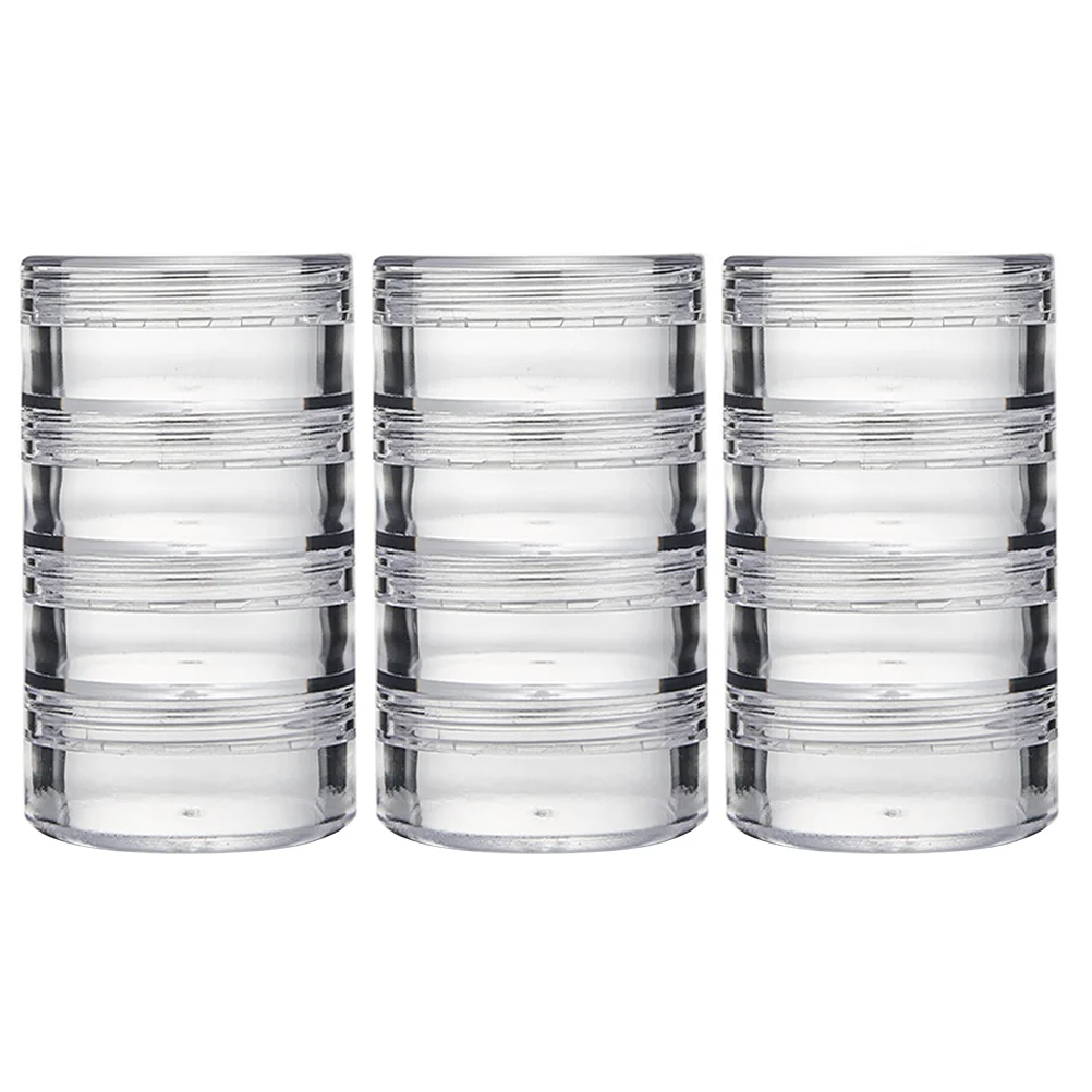 

3 Sets Cream Eye Box Makeup Sample Jar Plastic Travel Containers Cosmetics Holding Jars Football Clear Storage Bottles