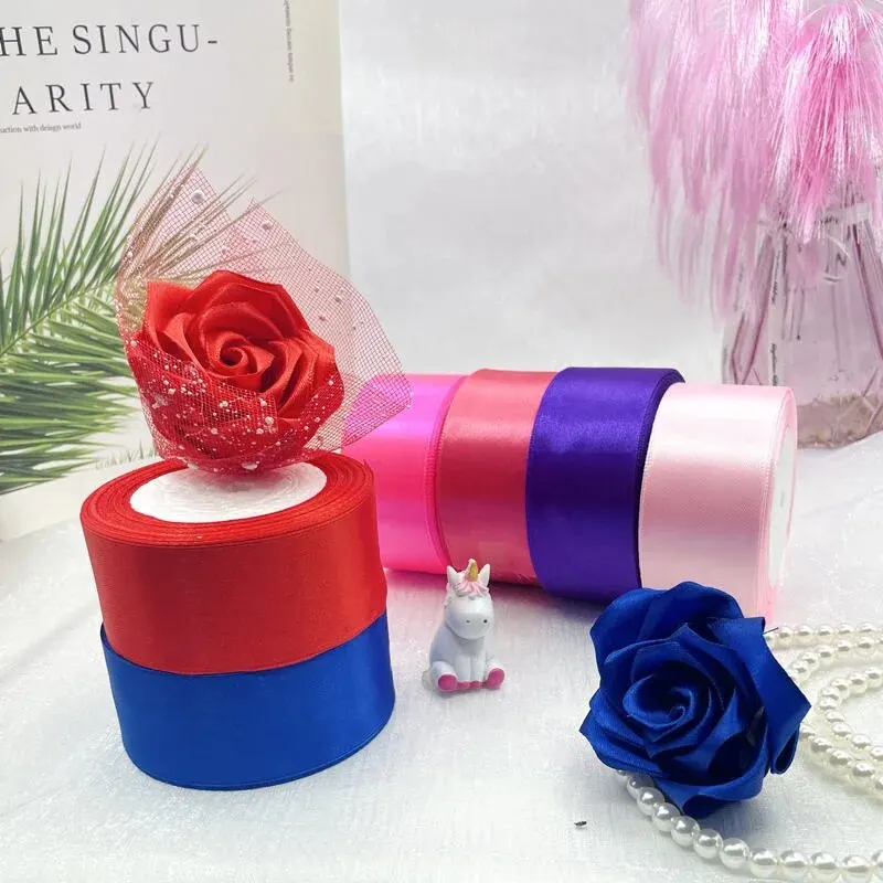 4M*22M Silk Satin Ribbons for Crafts Bow Handmade Gift Wrap Decorative Satin Ribbon DIY Gift Wrap Party Wedding Decorative