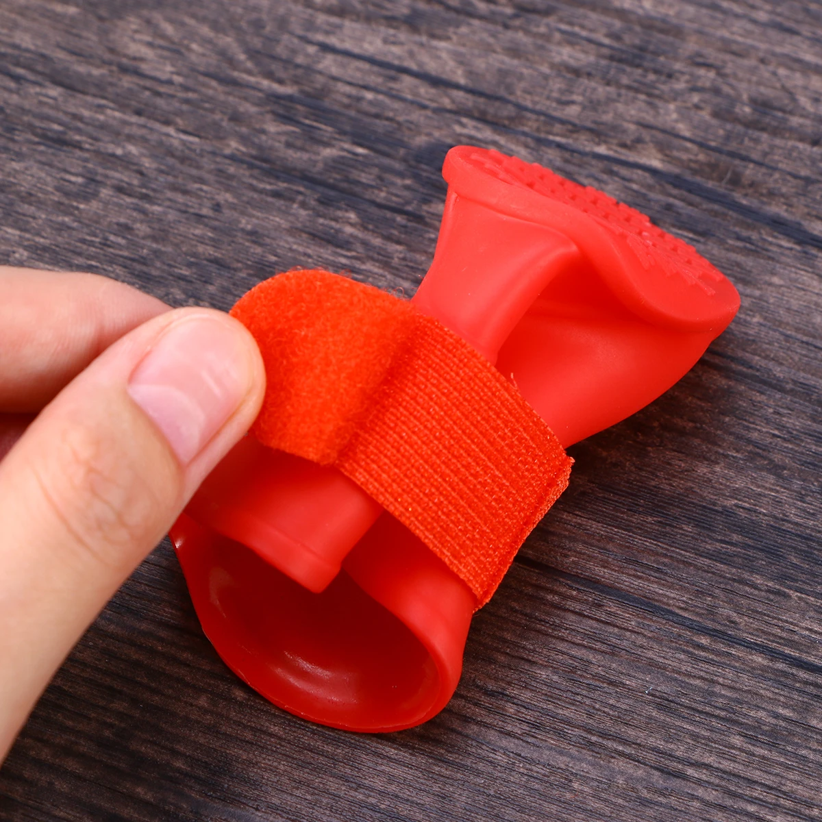 

Pair Dog Rain Boots Lightweight Waterproof Non-Slip Puppy Rain Shoes for Walking on Wet Surfaces Easy on Off Size L Black