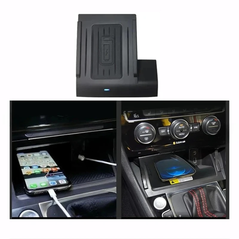 

15W fast wireless car charging car charger with 18W PD jack