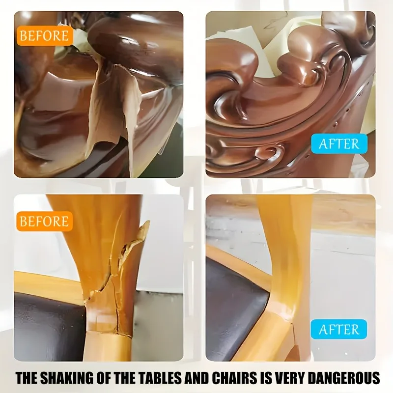 KJM Heavy-Duty Liquid Wood Glue: Strong Bonding for Cabinet/Table Edges, Quick-Setting, Fits Wood, MDF & Particle Board